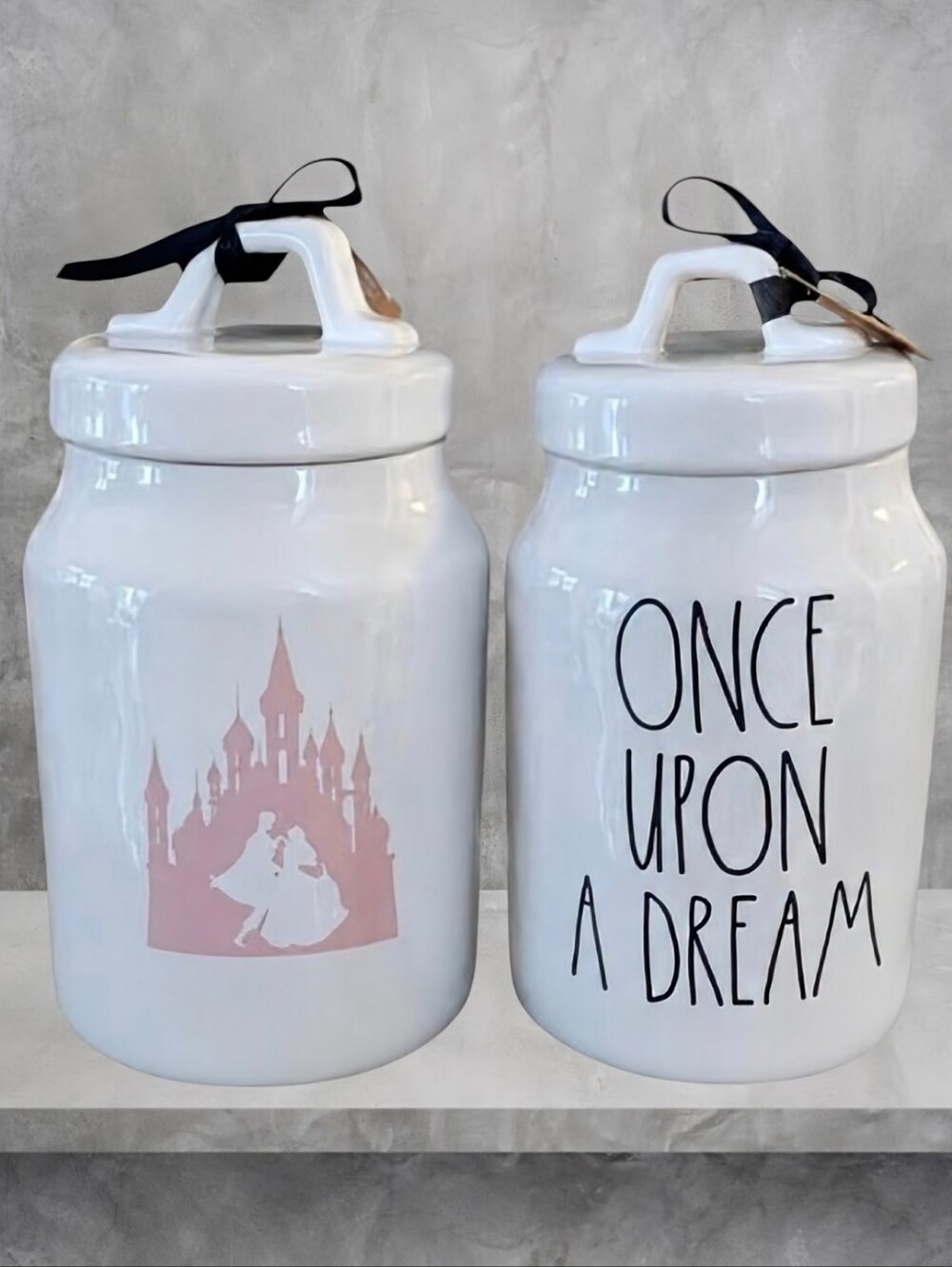 NEW Rae Dunn Sleeping Beauty "ONCE UPON A DREAM" Cinderella Canister